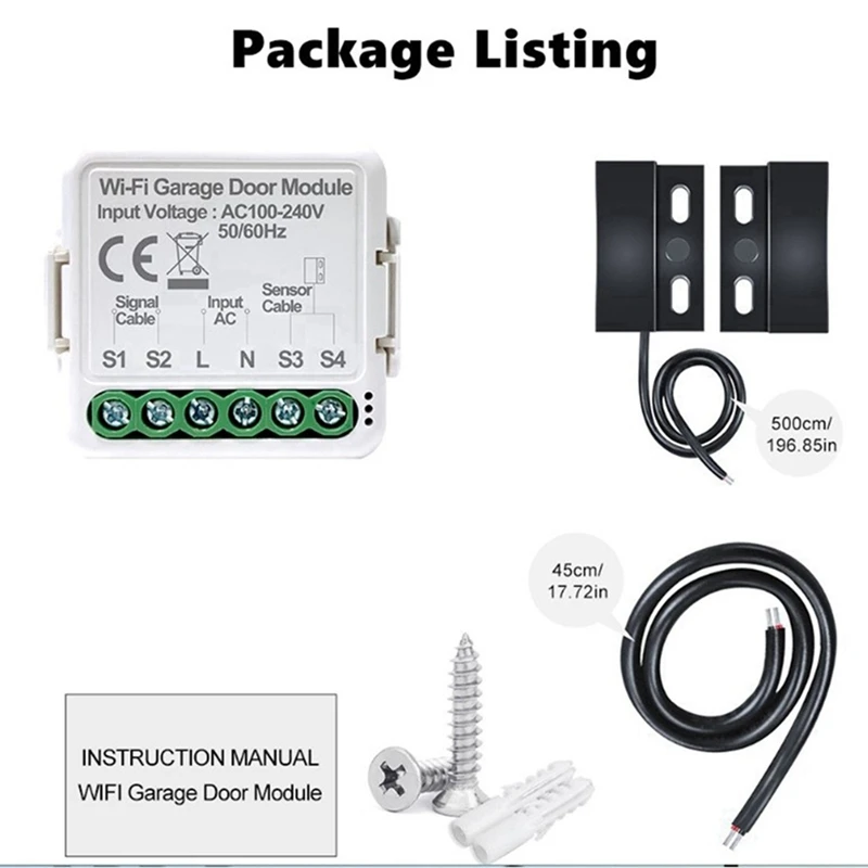 Tuya Smart Wifi Garage Door Opener Controller App Controllo remoto vocale Funziona per Alexa Google Home Assistant