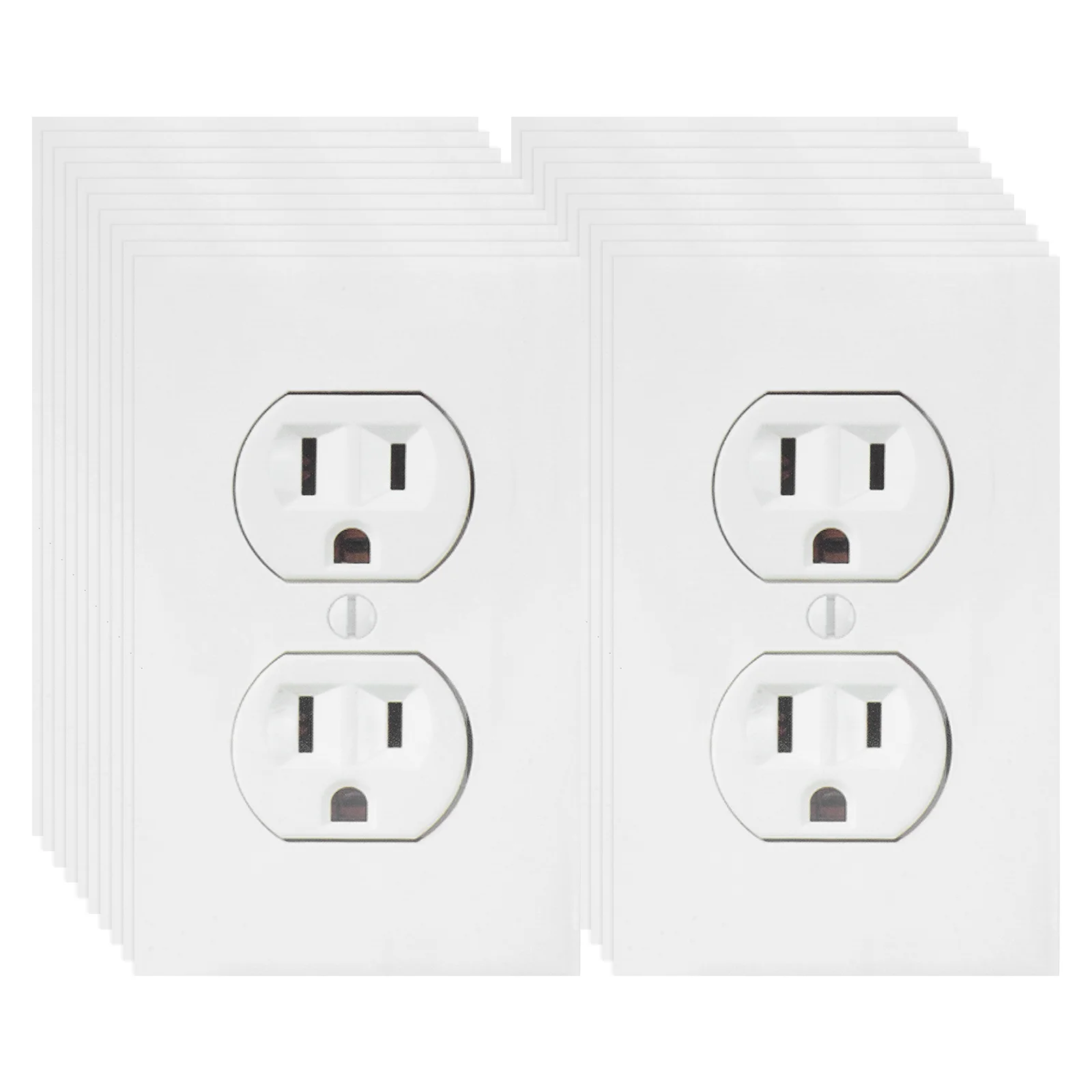 

20pcs Simulation Socket Stickers Vinyl Fake Electrical Outlet Covers Creative Design Ideal for Pranks Wall Decor