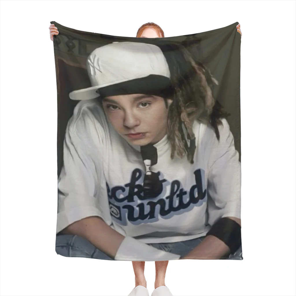 

Singer Bill Kaulitz Tom Tokio Hotel Blanket Sofa Bedroom Bed Home Office Nap Blanket Car Travel Picnic Blankets Gift