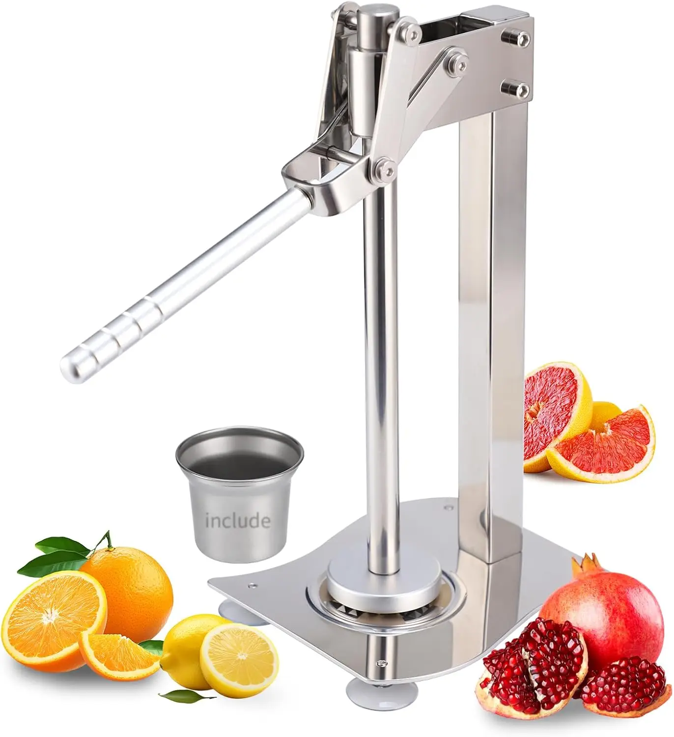 

Lemon Smasher - Stainless Steel Fruit Press for Lemon, Lime, Orange | Professional Hand Juicer & Nut Crusher |