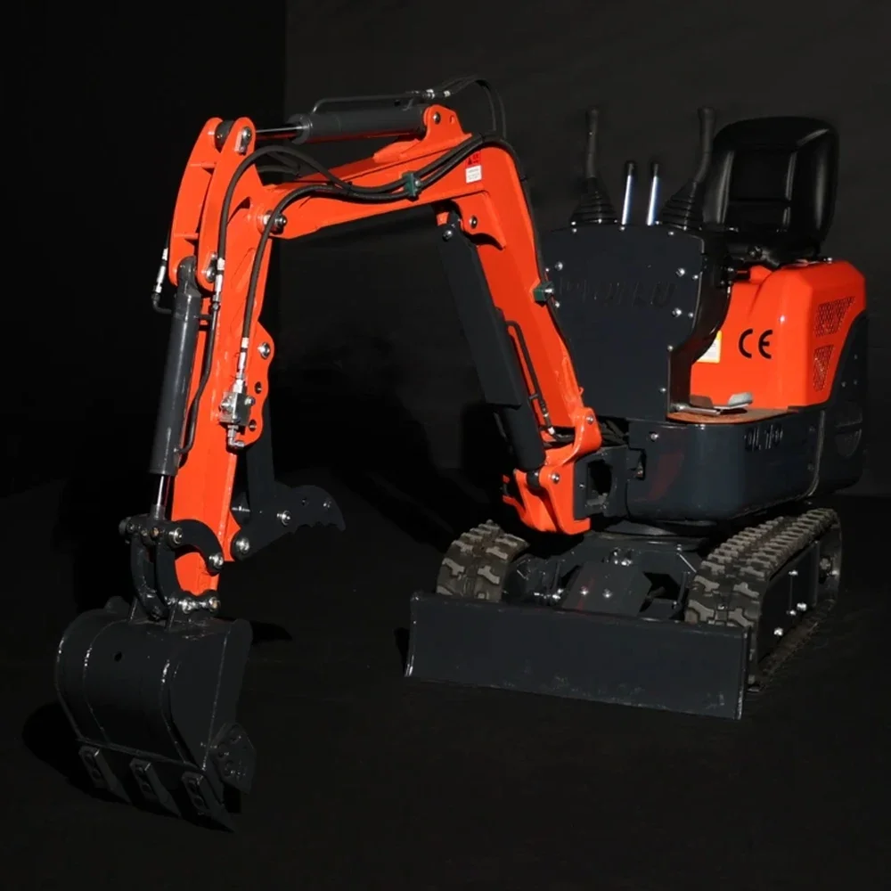 QILU 1 Ton Hot Sale Mini Excavator Free Shipping Small Digger Cheap Micro Bagger With Thumb Bucket