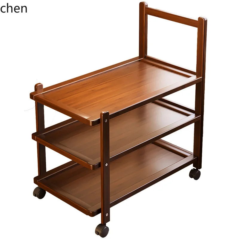 YFY multi-tier rolling cart - mobile storage rack with wheels for living room, kitchen, and snack serving 5