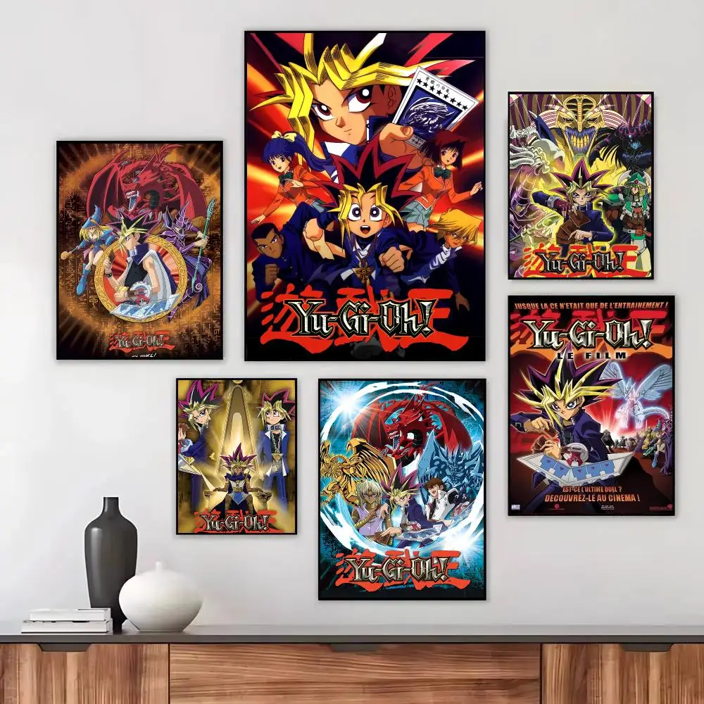 Anime Y-Yu-Gi-Oh Poster Wall Art Printed Decor Sticker Stylish Home Gift for Living Room Bedroom Corridor Cafe