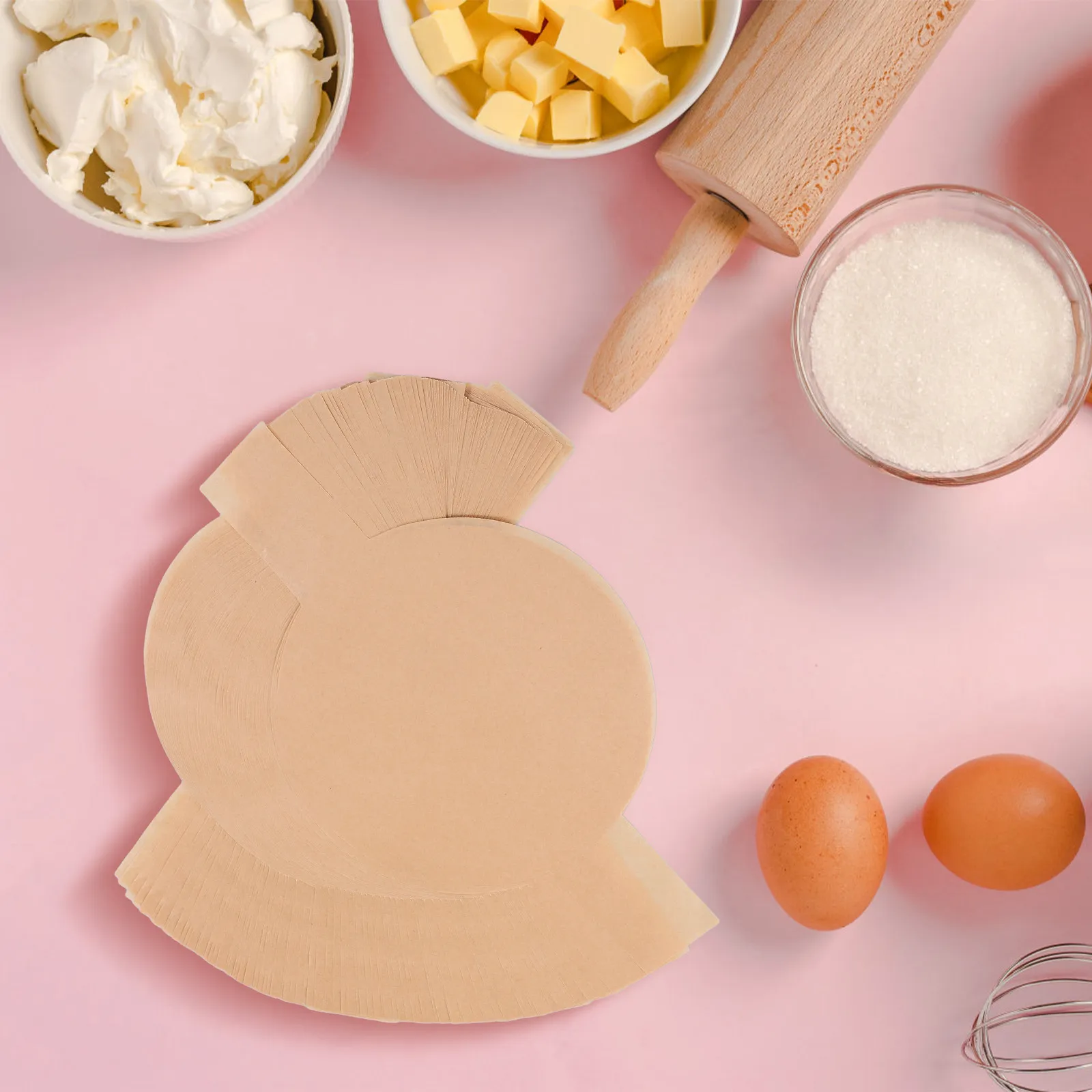 100Sheets Round Cake Pan Parchment Liners Nonstick Unbleached Baking Paper for Cheesecake Cupcake Pie Loaf Bread Dutch Oven