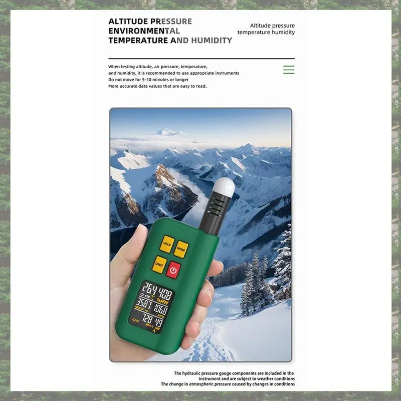 BSIDE GX1 6 In 1 Environment Detector Hygrothermograph Air Gauge Illuminometer Noise Meter Elevation Meter