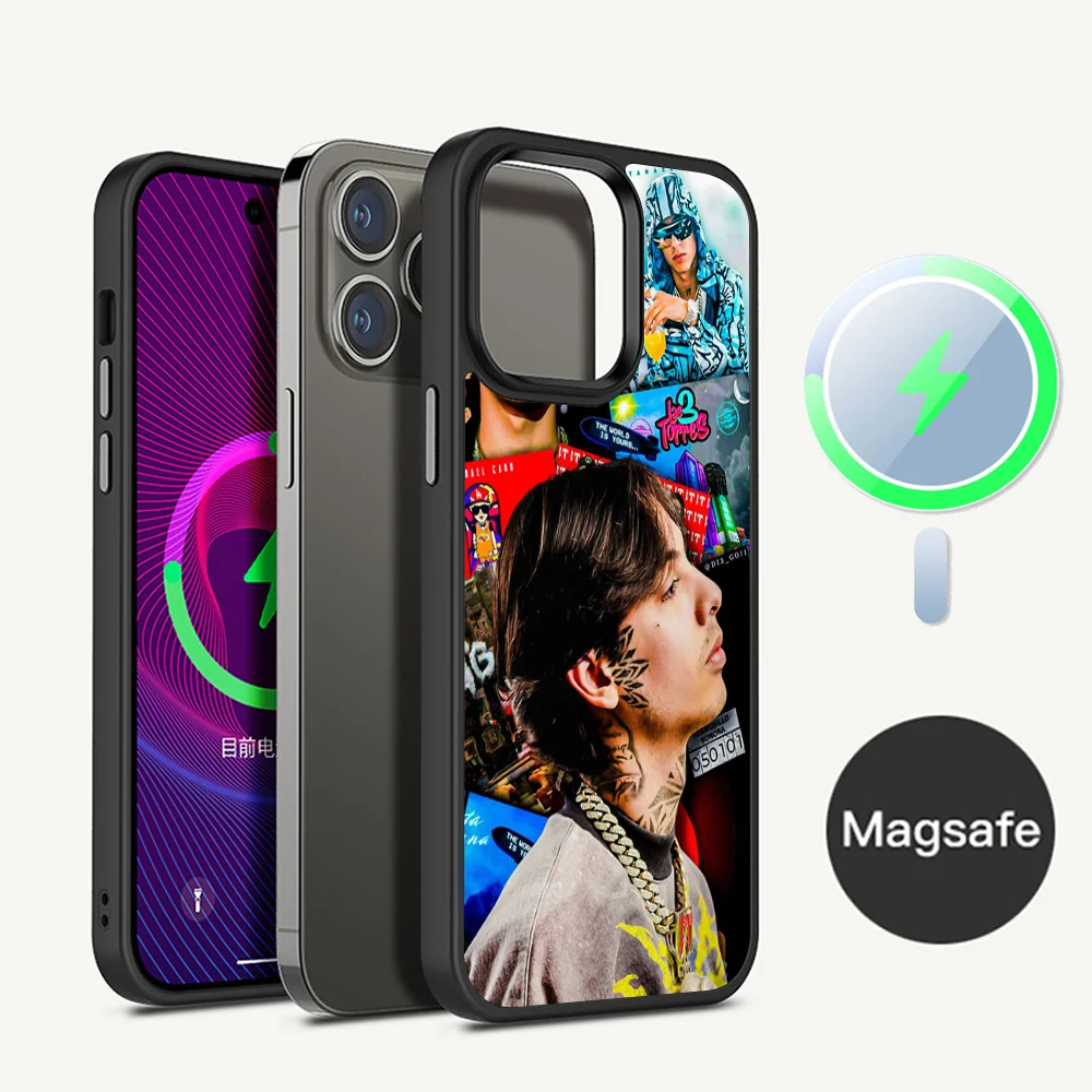 Natanael Cano Rapper CT Phone Case For iPhone 15 Pro Max Case 14 Plus 13 12 11 Magesafe Magnetic Wireless Charge Cover