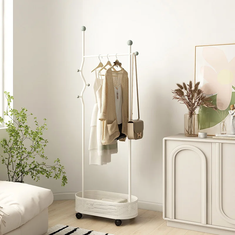 

Cream wind, bedroom, floor, hanger, laundry basket, hanging clothes, household, wrought iron