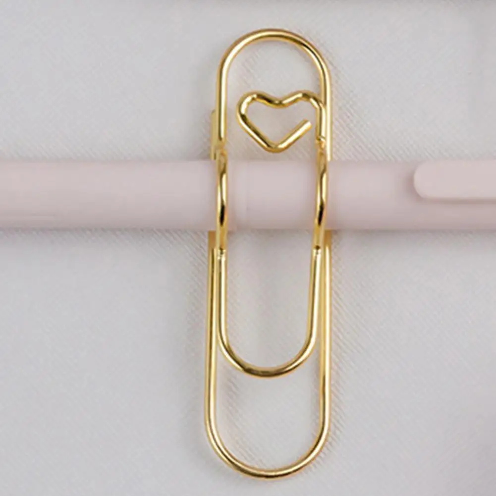 Sketchbook Pen Clip 10pcs Metal Heart Shape Pen Clips Colorful Pencil Clips for Notebooks Page Holders Bookmarks for Students