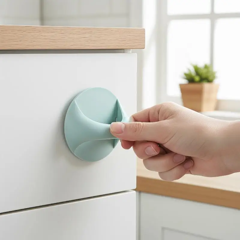 Multi-role Cabinet Drawer Handle Toilet Lid Lifter Kitchen Door Drawer Non Punching Handles