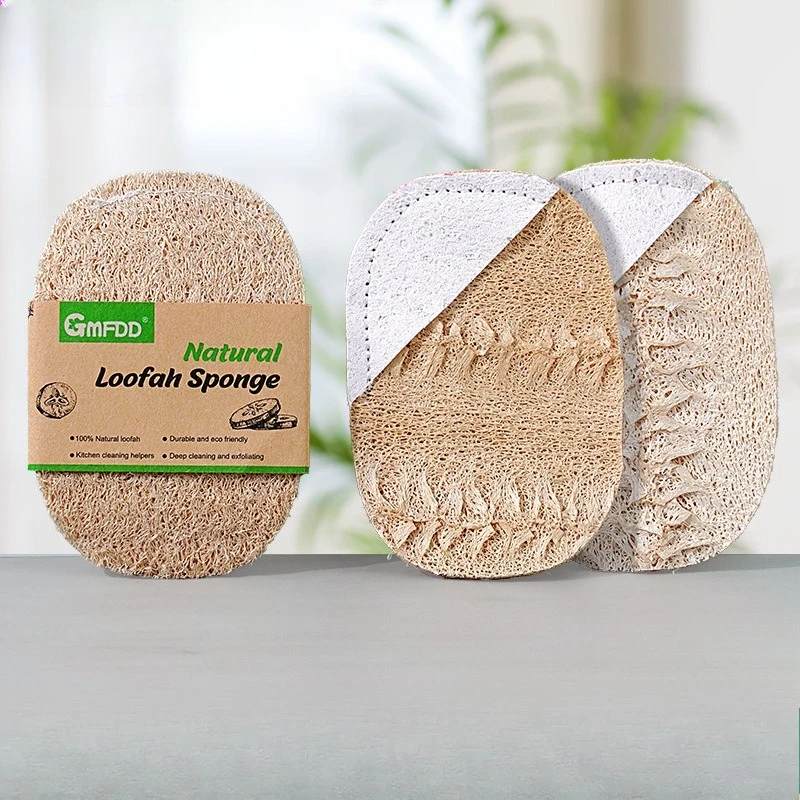 

Natural Plant Fiber Wood Pulp Cotton Loofah Dish Scrubber | Oil-Resistant Heavy-Duty Cleaning Pad for Kitchen Pot & Dish Washing