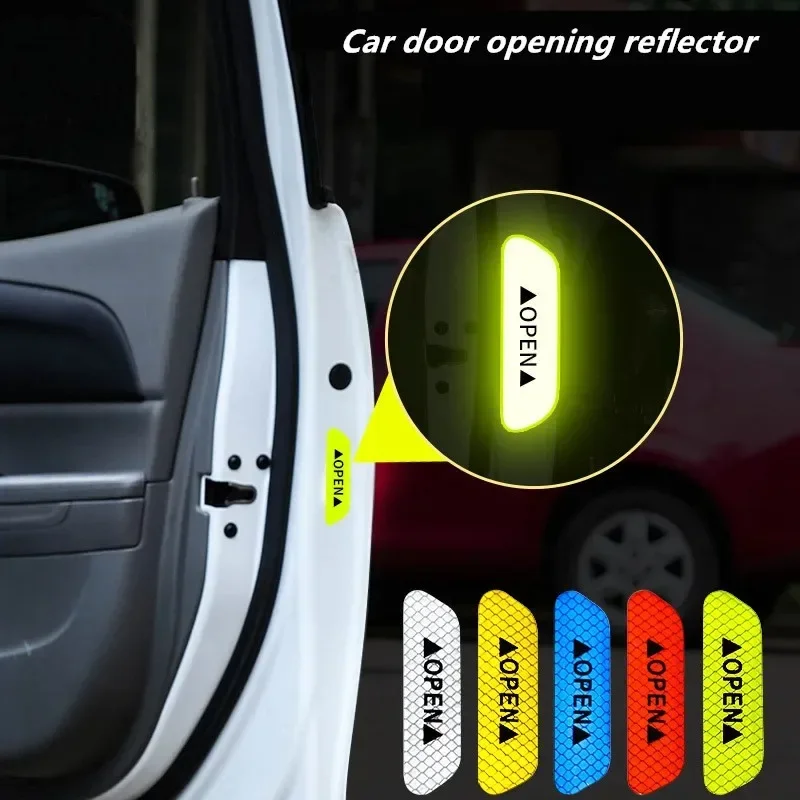 Car Wheel Hub Reflective Stripes By Safety Opening Warning Sticker Tape Auto Rear Warning Reflective Tape Car Accessories