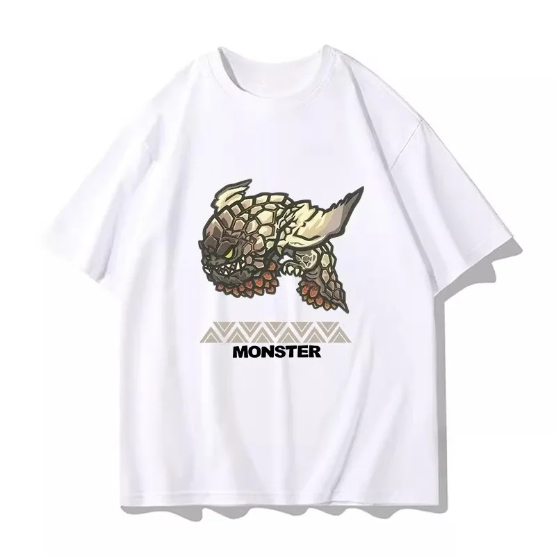 Monster Hunter Short Sleeve Tops single player game PS5 Casual Short Sleeve T-Shirt Unisex Men Women  Shirt