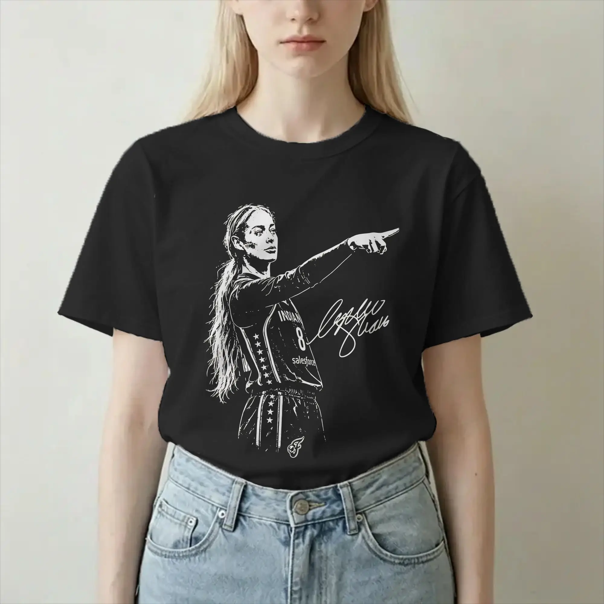 Men Women Sophie Cunningham Point Signature Basketball T Shirts  Cotton Clothes Short Sleeve Round Collar Tees 6XL T-Shirt