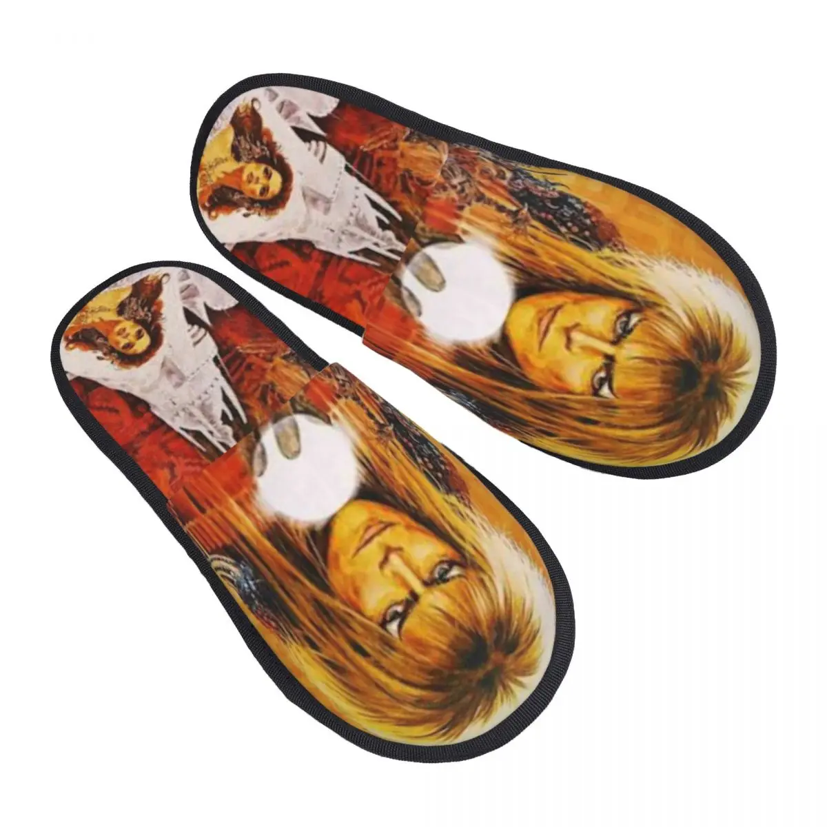 Labyrinth Jareth The King Of The Goblins House Slippers Women Cozy Memory Foam Fantasy Film Slip On Spa Slipper Shoes