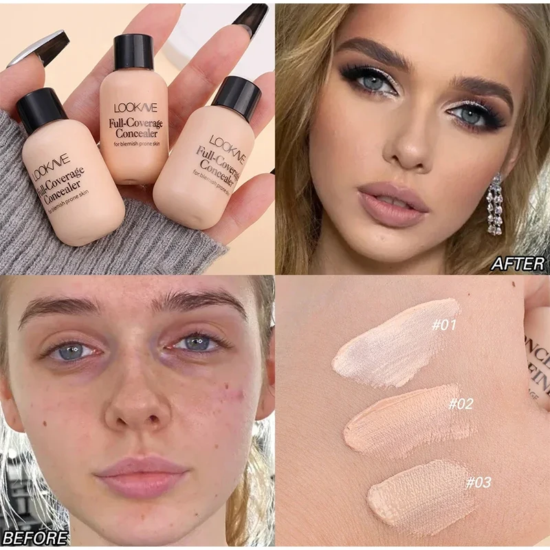 Fundação impermeável cobrindo corretivo, sombras líquidas duradouras, não é fácil creme borrado, várias cores, cosméticos coreanos