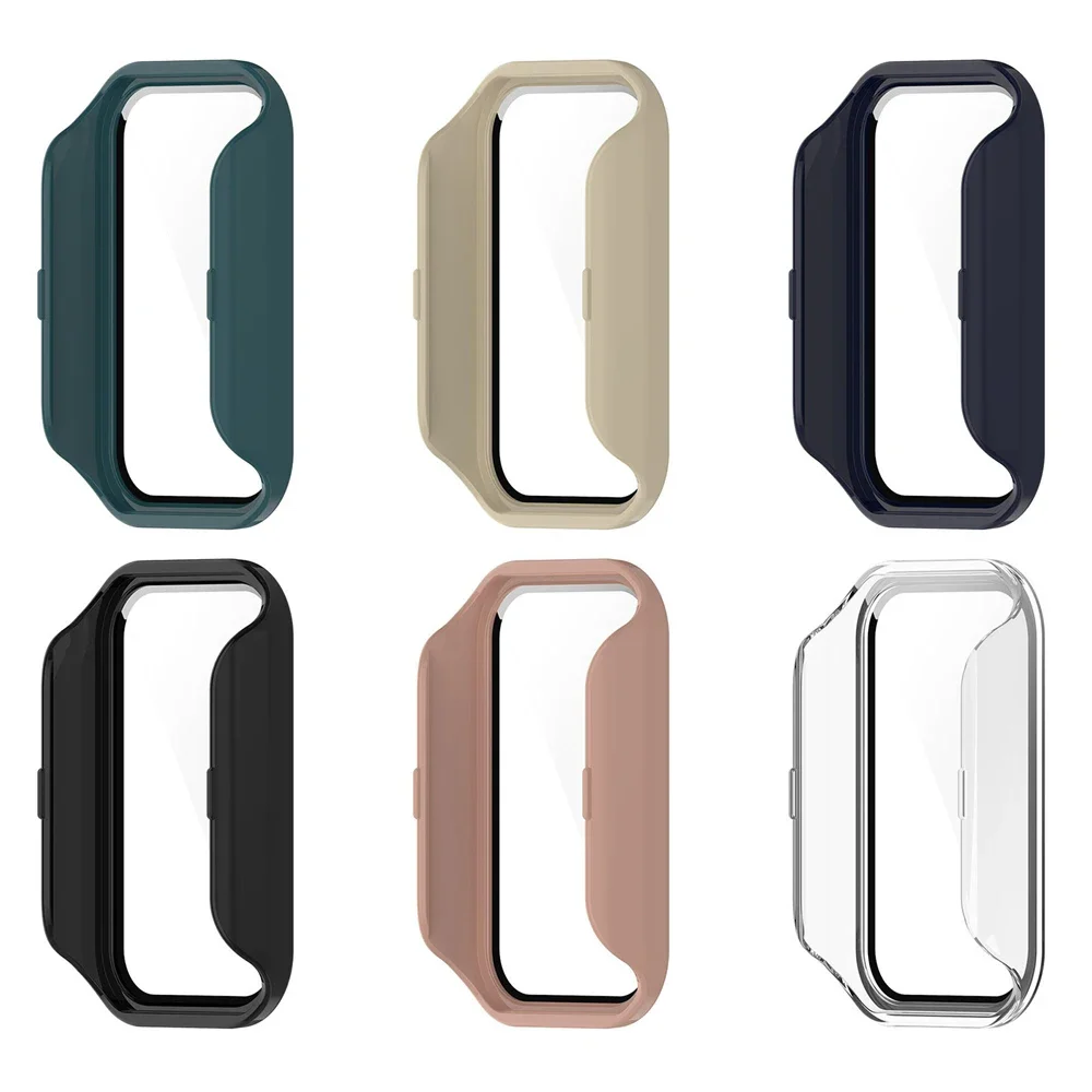 PC Case+Tempered Glass For Xiaomi Mi Band 8 Active Full Cover Screen Protector Smartwatch Bumper For Redmi watch 2 Active Shell view 6