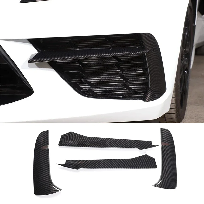 

X-T For Chevrolet Corvette C8 2020-2023 Car Front Bumper Fog Light Lamp Trim Air Inlet Vent Grille Cover Spare Parts Accessories