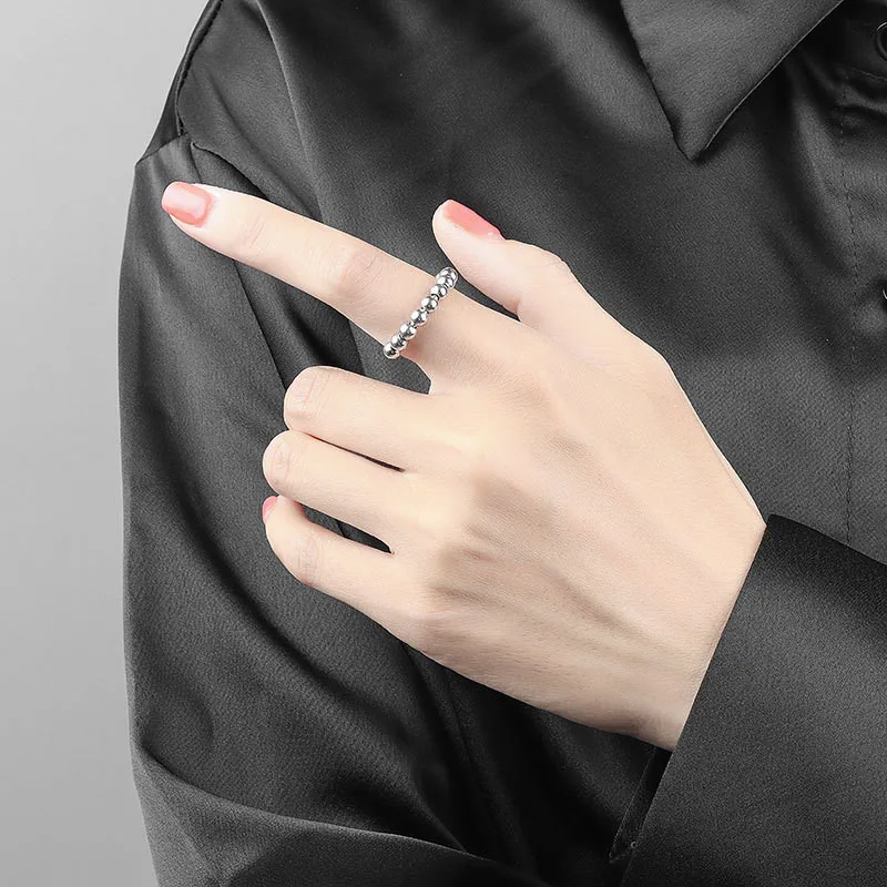 Rotating Multiple Balls Beads Spinner Ring Anti Stress Finger Jewelry Ladies Birthday Party Rings Gift Relief Stress Accessories