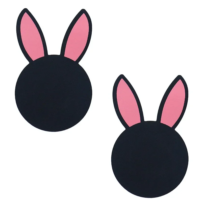 Invisibile femminile carino animale coniglio coccinella stile cartone animato copricapezzoli nastro traspirante usa e getta adesivi per capezzoli reggiseno donna