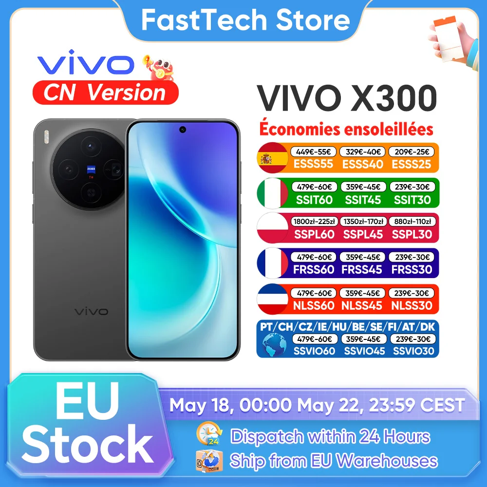 Teléfono Inteligente VIVO X300 Versión China, MediaTek Dimensity 9500, Pantalla AMOLED de 6.31'' y 120Hz, Batería de 6040mAh, Compatible con NFC