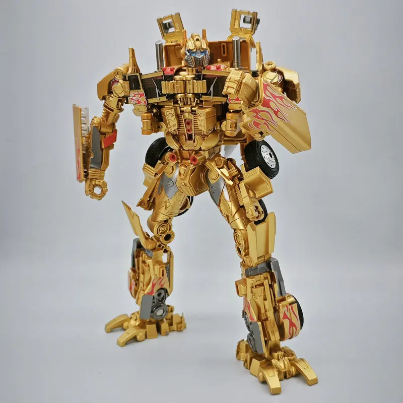 30CM Transformation Optimus Prime Bumblebee Megatron Schwarz Gold Roboter Spielzeug Legierung Star Commander Lkw Auto Spielzeug Action Figur geschenk – Detail 5