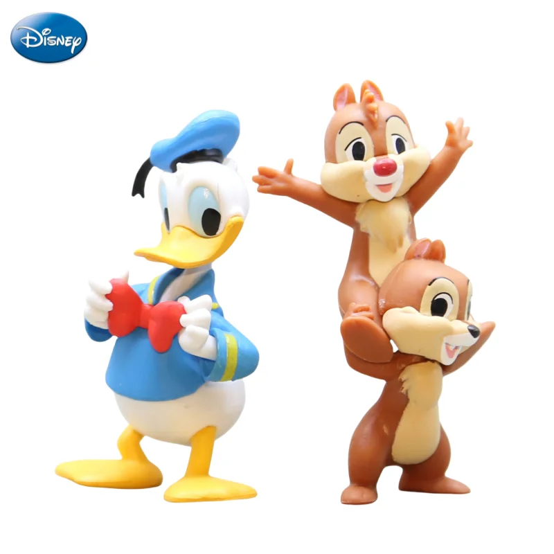 New Disney Donald Duck Chip & Dale Animation Cartoon Doll Figure Creative DIY Pendant Decoration Ornament Children's Toy Gift