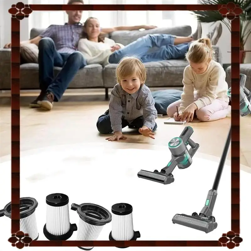 Вакуумные фильтры для беспроводного пылесоса Wyze, комплект аксессуаров, 4 фильтра и 1 чистящая щетка