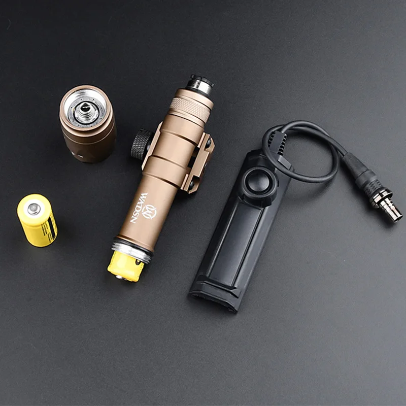 Lanterna tática de arma de brinquedo airsoft surefire m300 m600 ue07 função dupla interruptor de pressão remota se encaixa em trilho de 20mm para caça