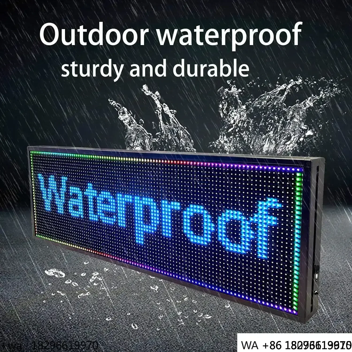 Outdoor P4 Full Color LED Screen Waterproof Scrolling Subtitle Door Advertising Factory Direct