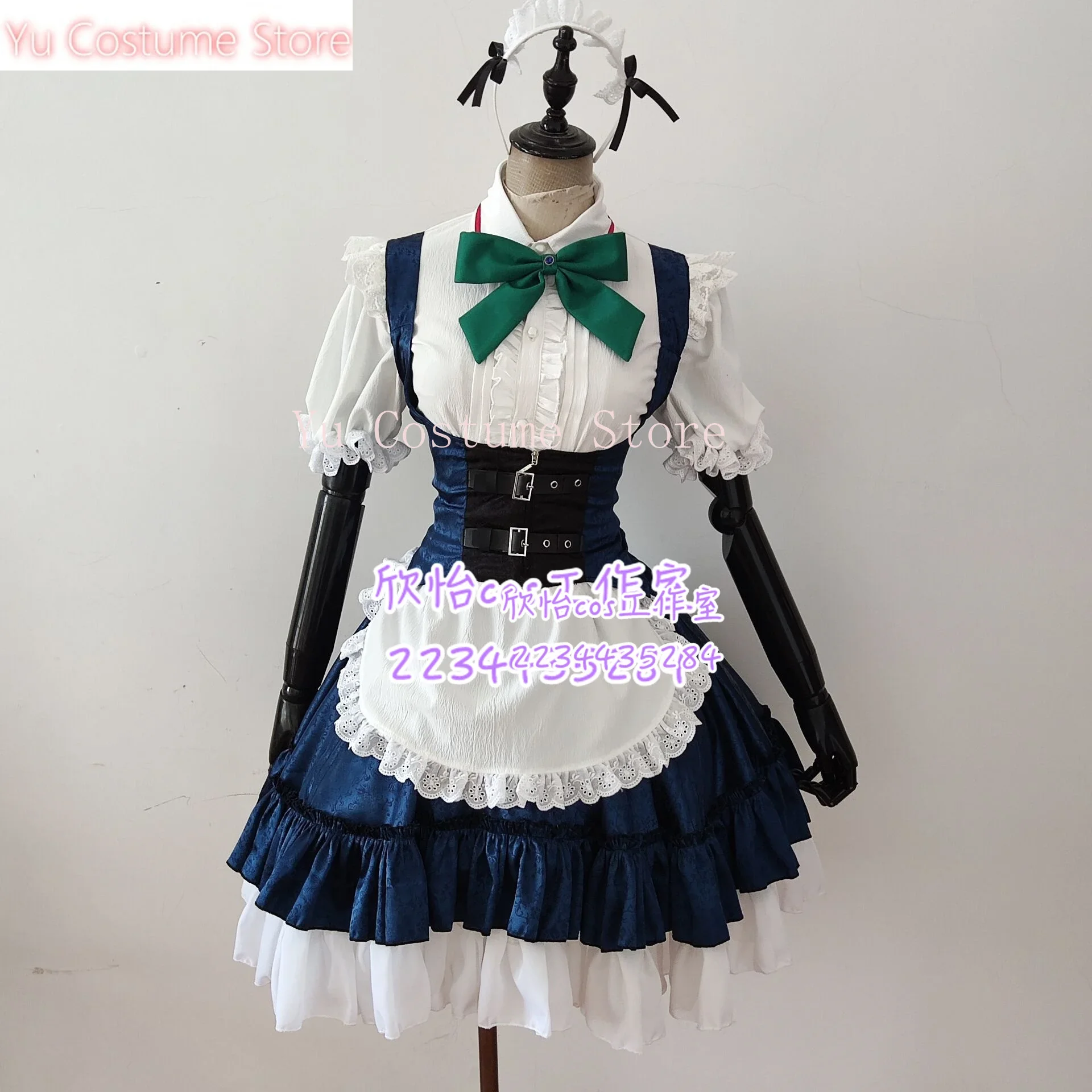 Touhou Project Izayoi Sakuya Maid Outfit Dress Cosplay Costume Cos Game Anime Party Uniform Hallowen Play Role Clothes Clothing