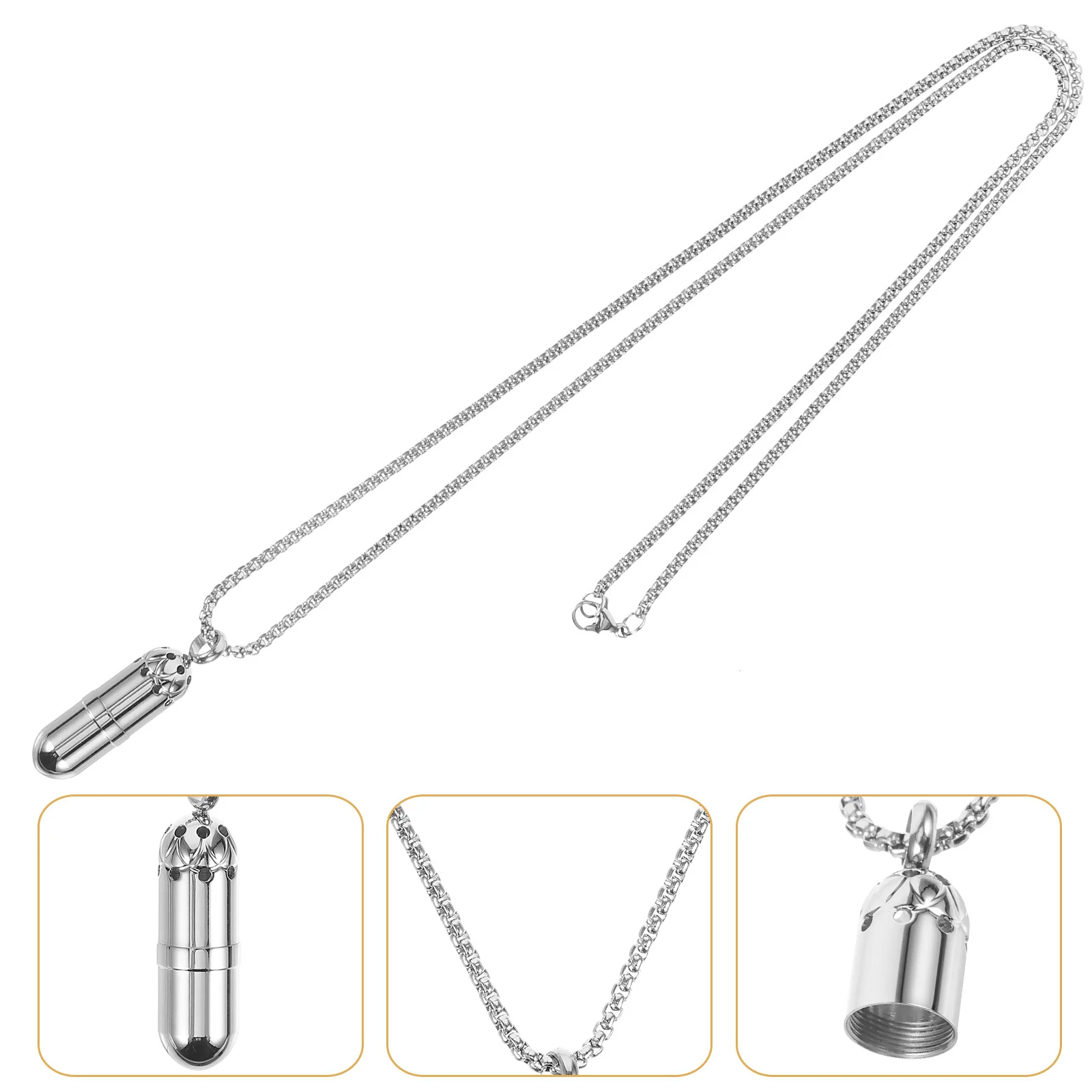 

Capsules Pendant Necklace Chinese Style Durable Break Resistant Unique Pendant Necklace Gift for Women Men Charm Jewelry