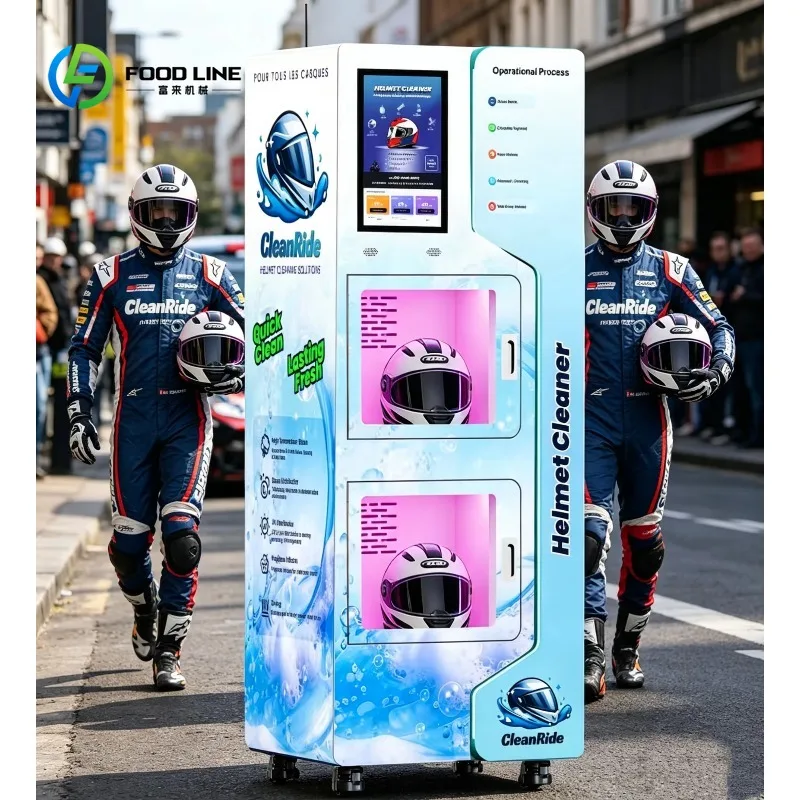 Customized Helmet Washer Custom Smart Vending Machine with Metal Body and LCD Display for Automatic Helmet Cleaning