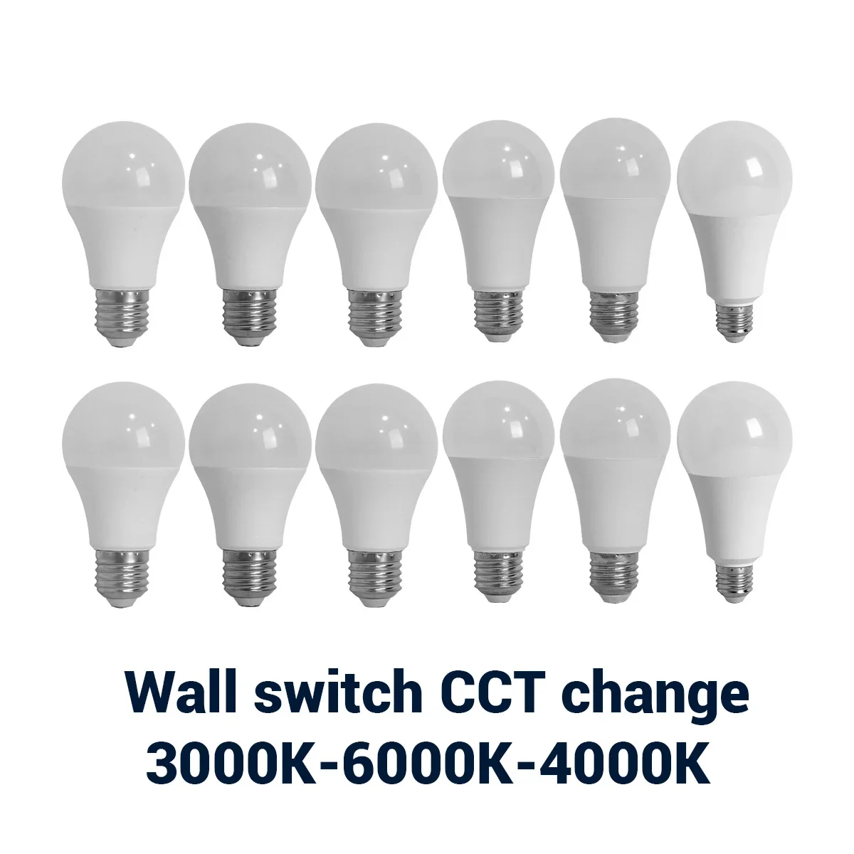 8-24W E27 Base 3 CCT Color Change LED Light Bulb AC100-240V Memory Wall Switch Lamp For Home Bedroom Indoor Decor Lighting