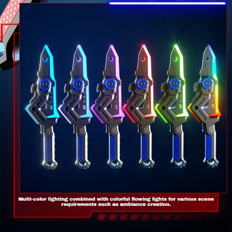 Brinquedo de Espada Laser e Machadinha 2 em 1 para Crianças, Modo Duplo, Espada Sombra, Machadinha com Luz e Efeito de Flash, Presente para Meninos para Brincadeiras ao Ar Livre