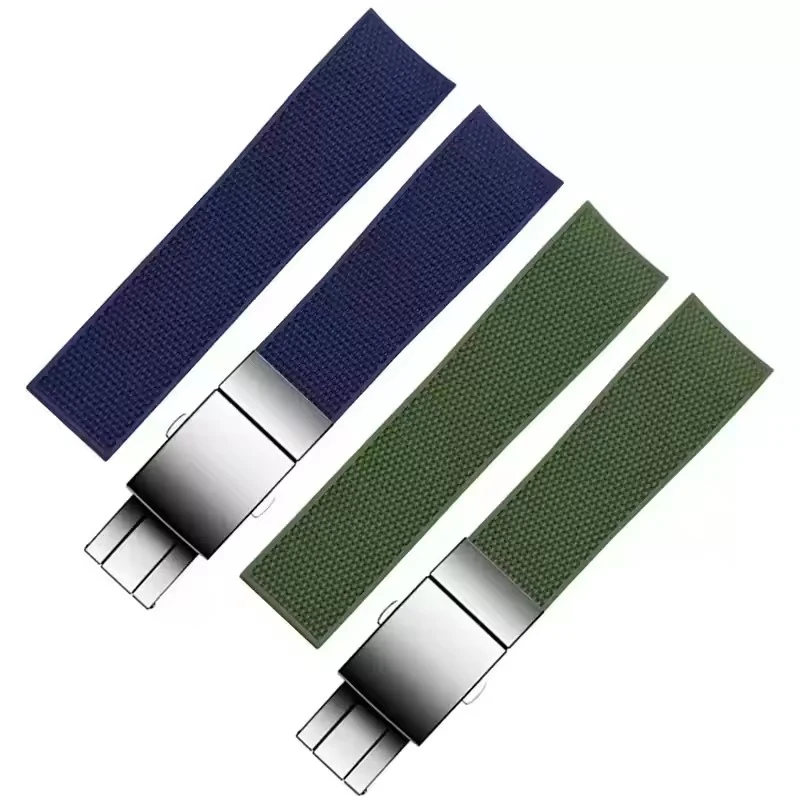 عالية الجودة سيليكون فلوروس المطاط حزام الساعات 21 مللي متر ل لونجين هيدروكونكويست L3 الفتح الرياضة الغوص ساعة الأشرطة