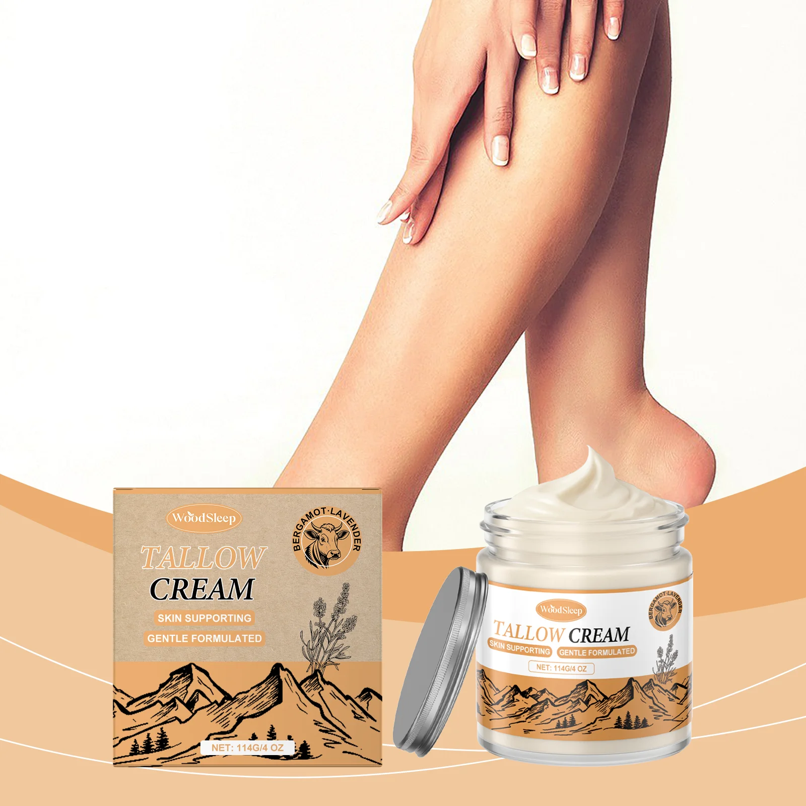 

Beef Tallow Moisturizing Cream Nourishing Moisture-Locking Cream for Smooth Skin Face & Body Use Supporting Bright Skin Care