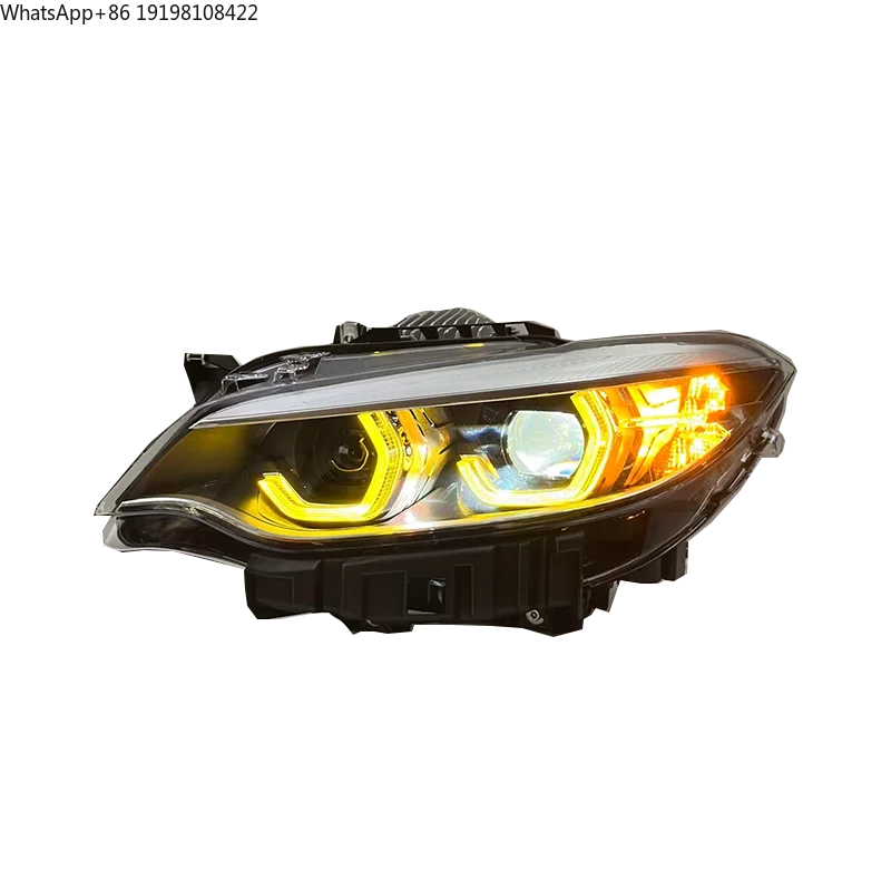 

SJC Auto Headlight for BMW 2-Series F22 Headlights 2014-2021 Yellow and White Dual Color Upgrade LED Style Headlamps