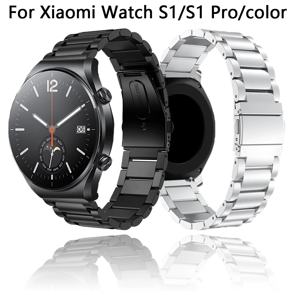 Metal Strap For Xiaomi Mi Watch S1 Global Version S1 Active Stainless Steel Band For MiWatch Color 2 Easyfit Watchbands Bracelet