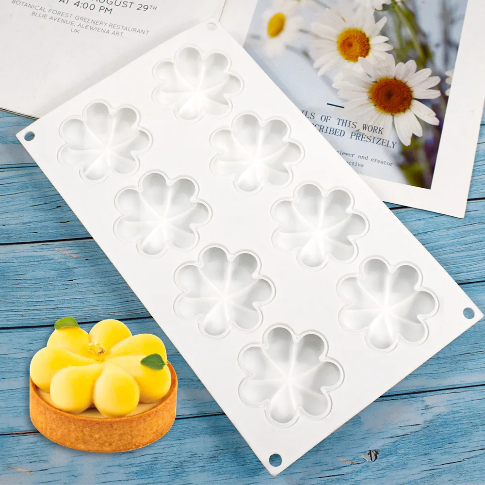 

Flowers, silicone chocolate cake decorations, candles, handmade soap DIY clay three-dimensional mousse molds