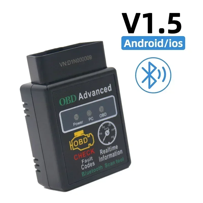 

Bluetooth-Compatible Car OBD2 Scanner Elm327 V1.5 Code Reader OBDII Diagnostic Tool Diagnosis Scanner for Android IOS Windows