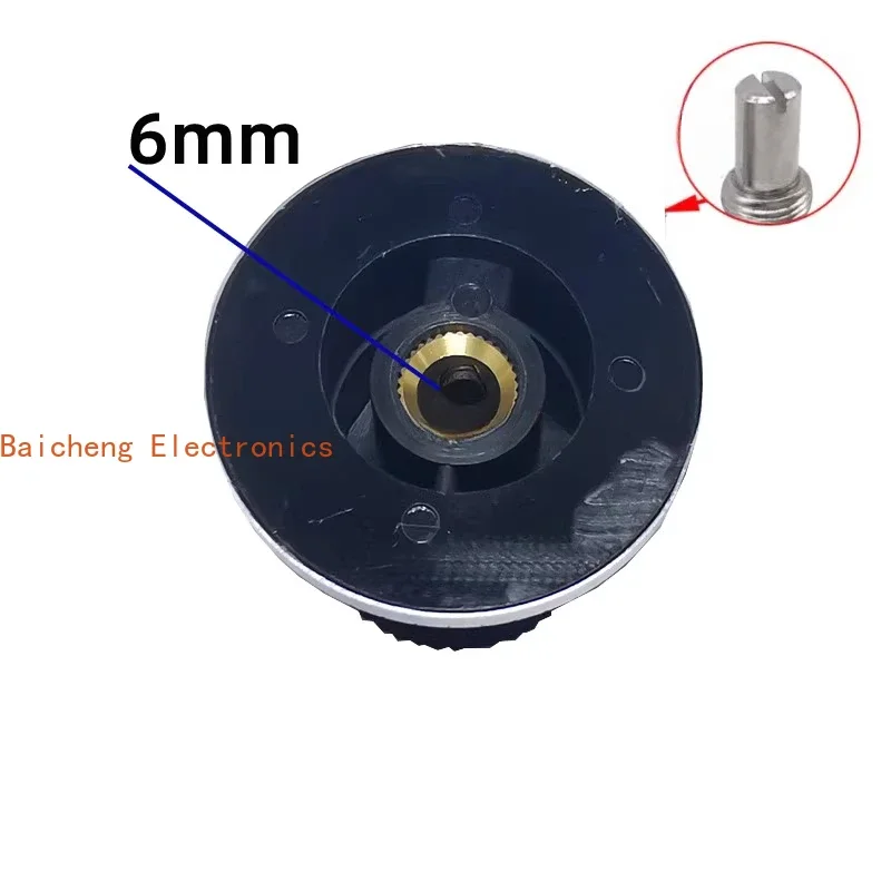 10PCS Knob C3 potentiometer coding band switch cap with scale number lock screw 36 * 15MM inner hole 6MM