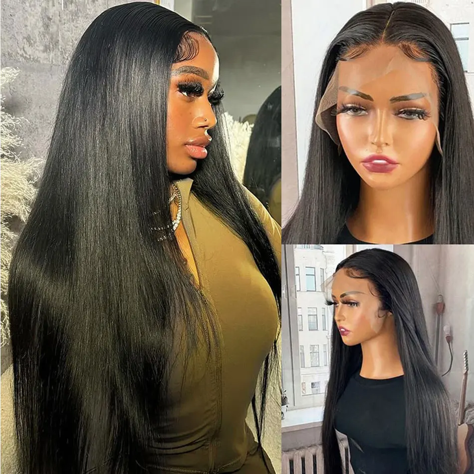 

Прямые парики из натуральных волос 13x6 Hd Парик фронта шнурка 200% Плотность Натуральные черные бразильские волосы Прямые парики фронта шнурка Человеческие волосы