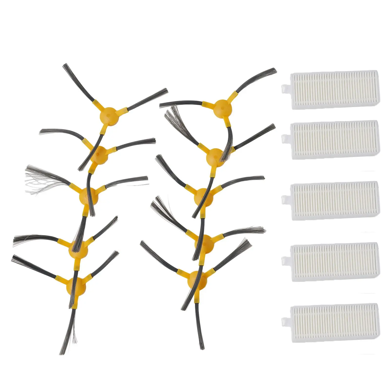 High Quality Brand New Side Brush Accessories Replaced Robotic 10pcs Side Brushes 5pcs Filters For Haier T550W