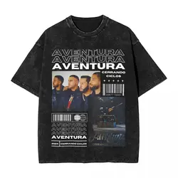 Men T Shirt 2024 Aventura Tour Closing Concert Cycles Washed T Shirts Hippe Beach Tees Y2K Retro Design Cotton Tops New Arrival