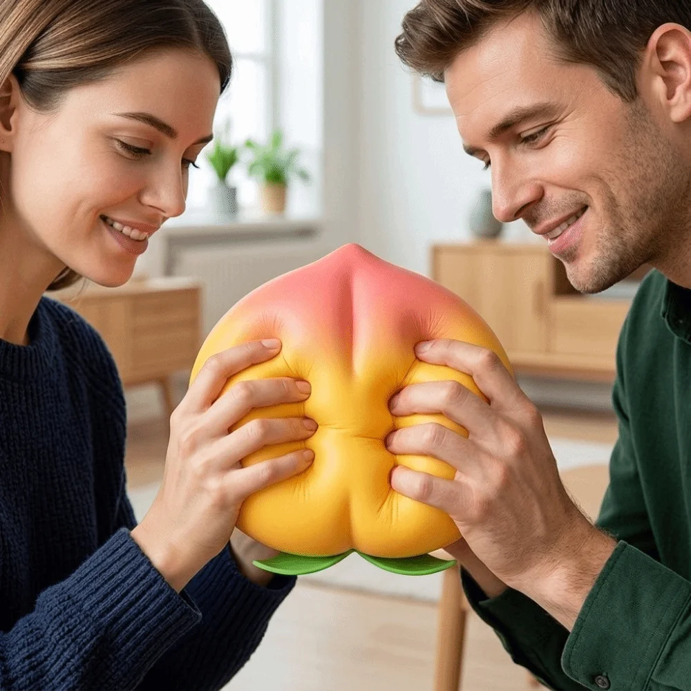 15cm Extra Large Big Peach Stress Relief Toy Fruit Shape Big Stress Relief Toy Funny Soft Squeeze Toy for Adults & ​​