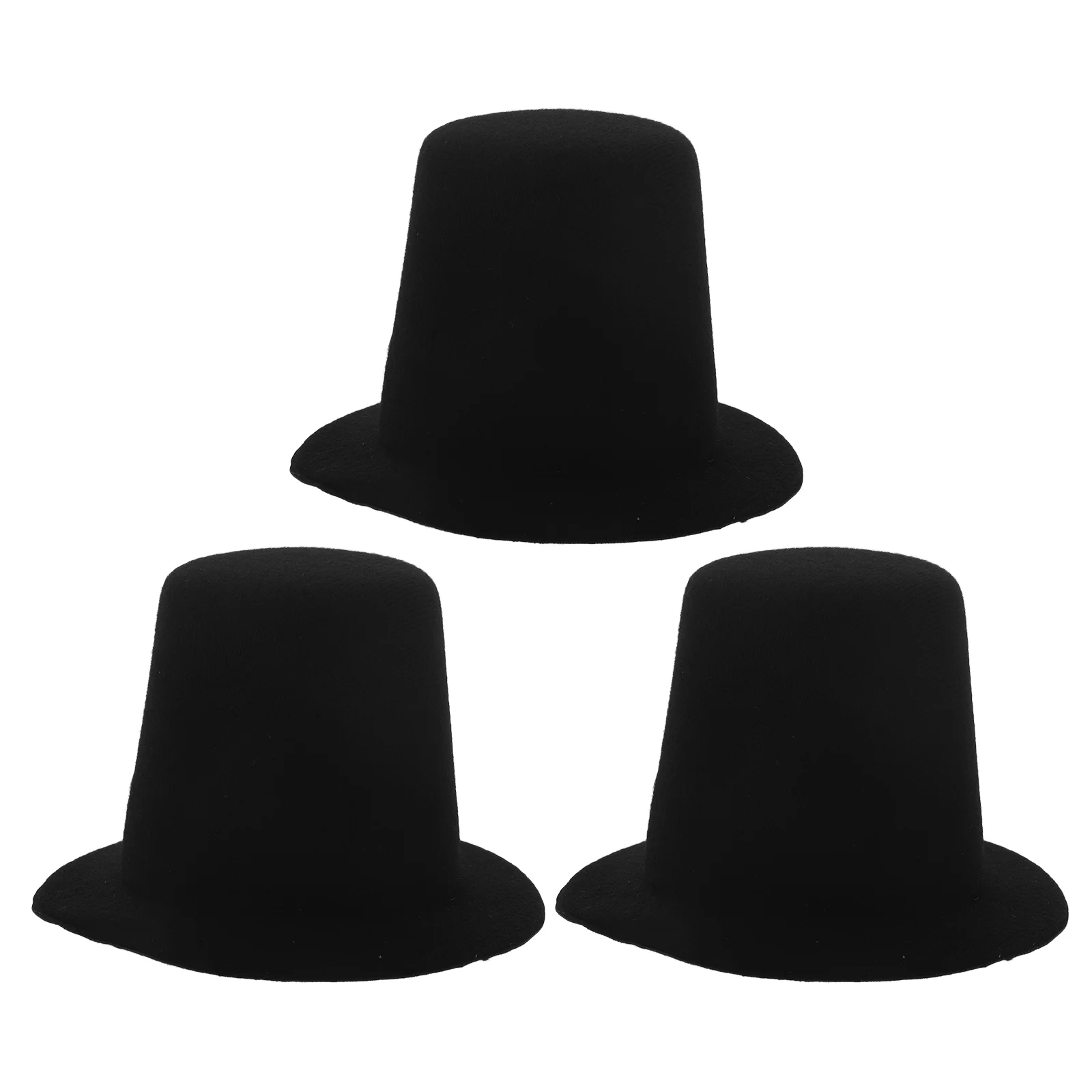 

3 Pcs Baby Children's Hat Top Cap 1380X1380X900CM Tiny Hats Decoration Decorative Mini Tops Small Black Lovely