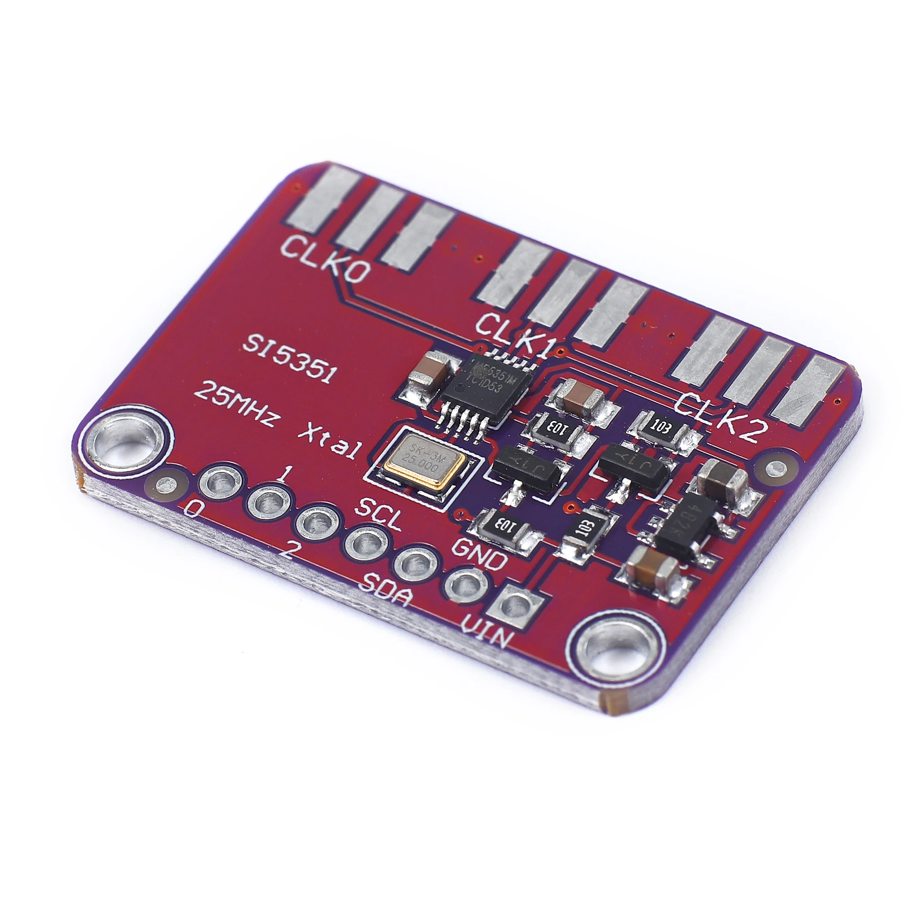 DC 3V-5V 5351 Si5351A Si5351 I2C Clock Generator Breakout Board Module Signal Generator Clock 8KHz-160MHz