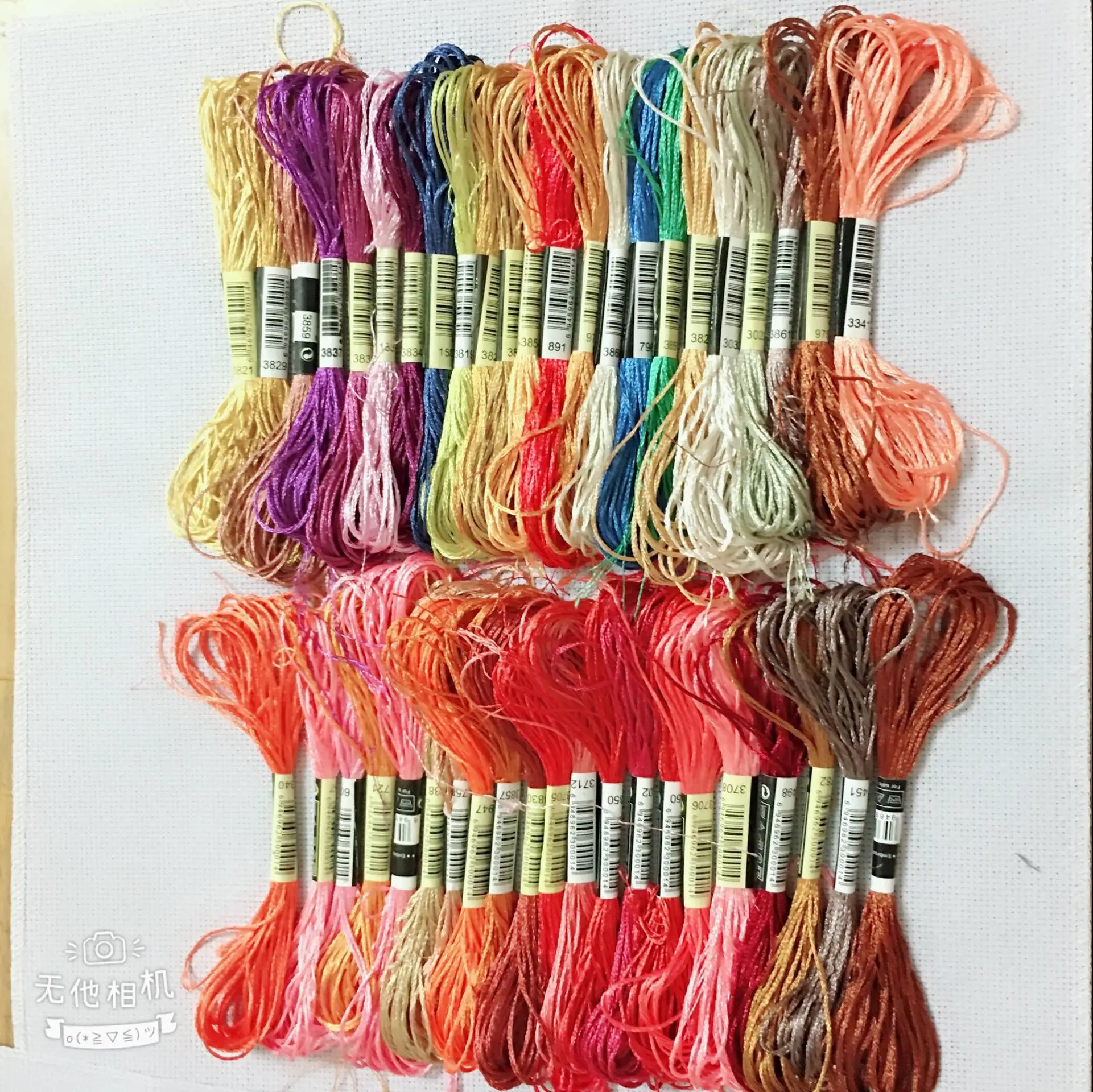 Oneroom-silk thread for embroidery, thread for embroidery, spiral line, hand embroidered, 10 pieces