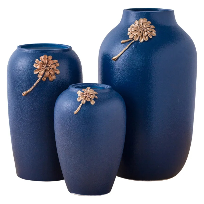 

ins Nordic modern simple blue ceramic vase decoration living room creative home decoration ornament