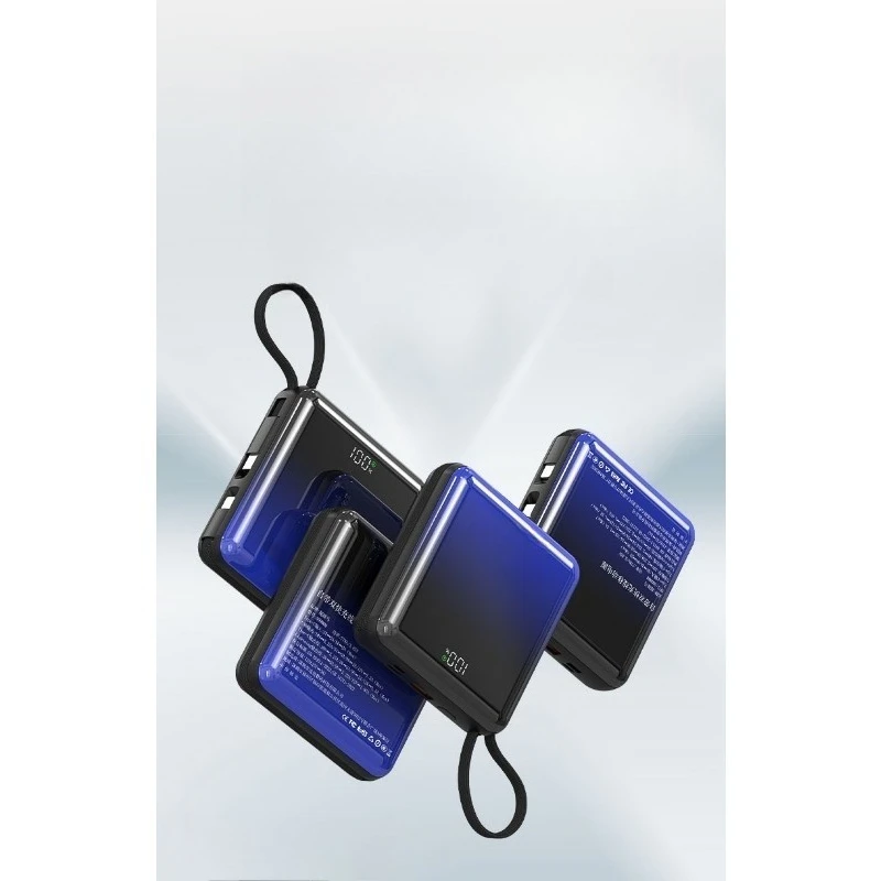 20000mAh Fast-charging Power Bank with Built-in Cable Large Capacity Mobile Power Supply